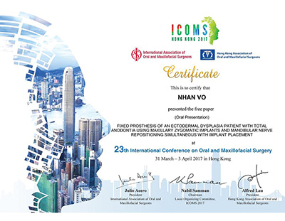 ICOMS Certificate