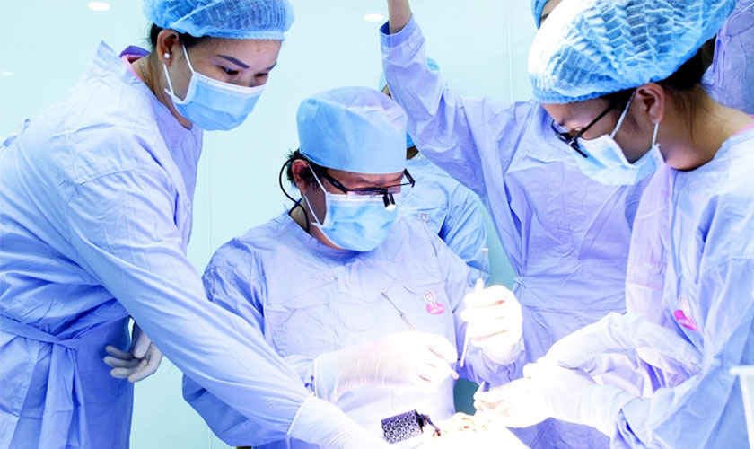 With dental implant