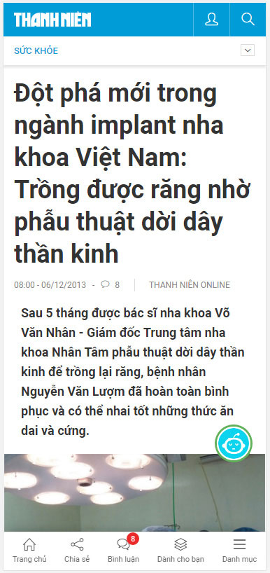 Trồng được răng nhờ phẫu thuật dời dây thần kinh