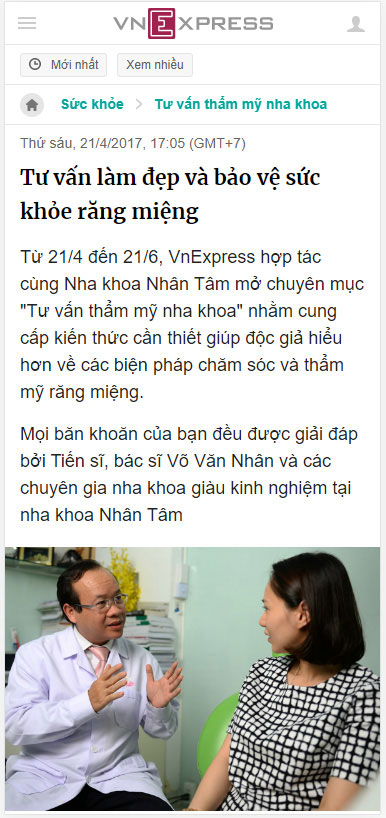 Tư vấn làm đẹp và bảo vệ sức khỏe răng miệng