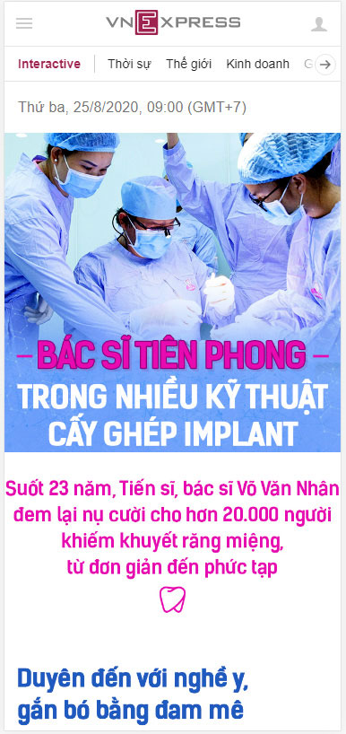 Bác sĩ tiên phong trong nhiều kỹ thuật cấy ghép Implant