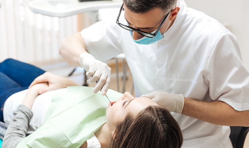 Periodical examination after implantation so the doctor can monitor the state of dental health