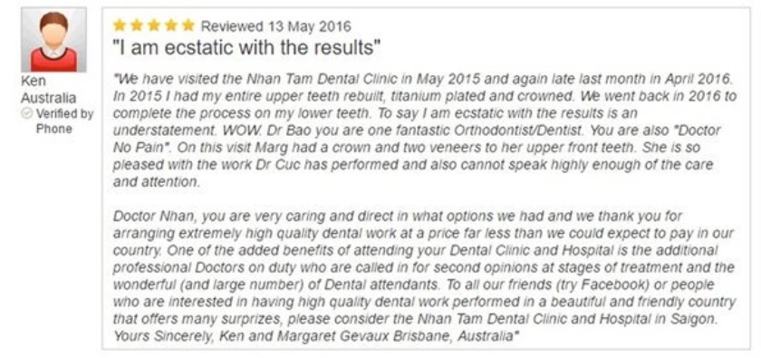 I would highly recommend this dental surgery