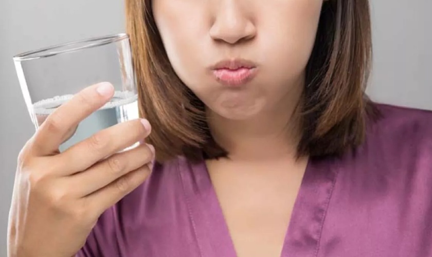 Gargle with saltwater