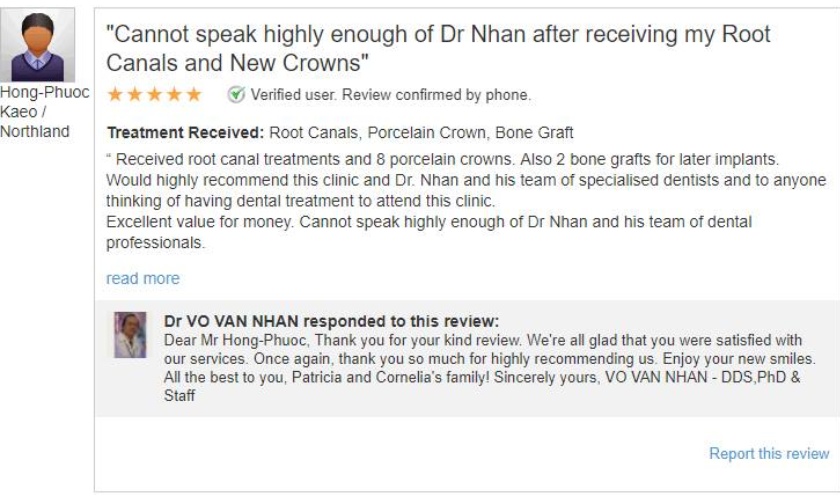 Patient's feedback