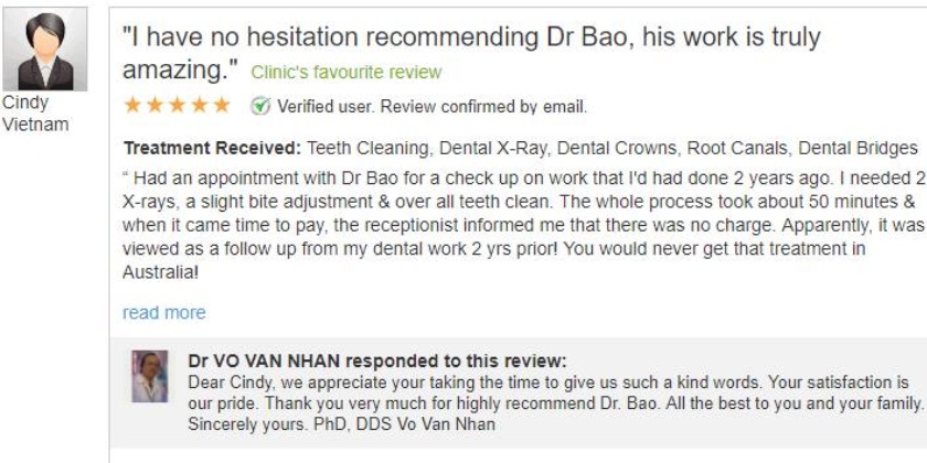 Patient's feedback